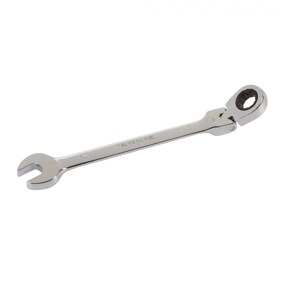 Silverline Flexible Head Ratchet Spanner 12mm 3 Silverline Flexible Head Ratchet Spanner 12mm