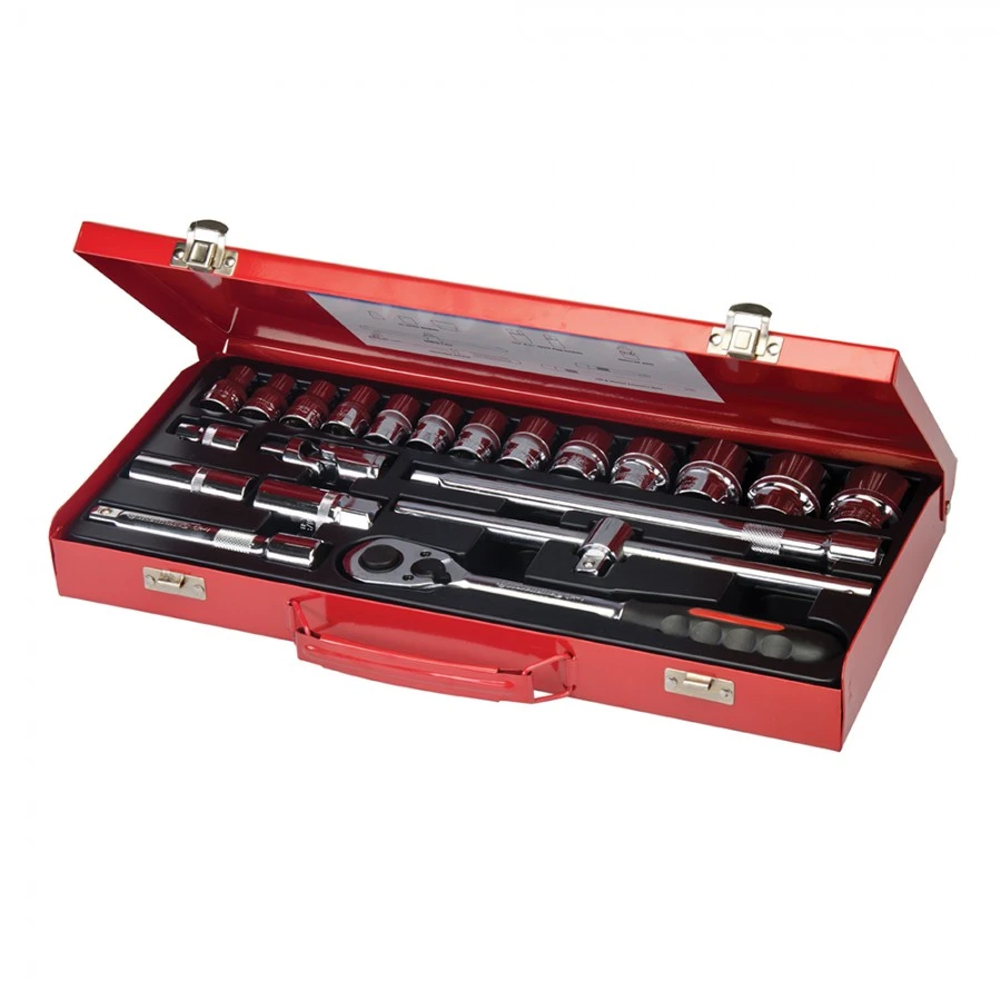 Silverline Socket Wrench Set 1/2" Drive Metric 21pce 4 Silverline Socket Wrench Set 1/2" Drive Metric 21pce - Image 2