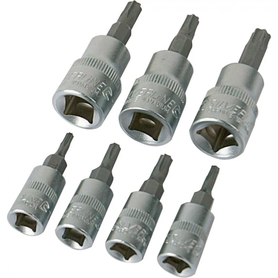 Silverline Trx Socket Set 1/4" & 3/8" Drive 7pce T10 - T40 4 Silverline Trx Socket Set 1/4" & 3/8" Drive 7pce T10 - T40 - Image 2