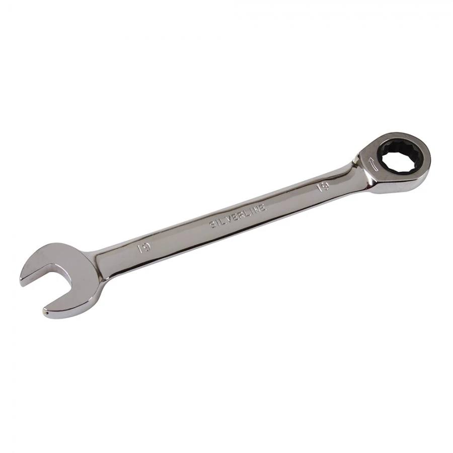 Silverline Fixed Head Ratchet Spanner 19mm 3 Silverline Fixed Head Ratchet Spanner 19mm