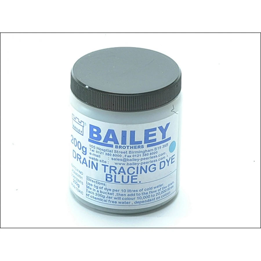 Bailey 1992 Drain Tracing Dye - Blue 3 Bailey 1992 Drain Tracing Dye - Blue