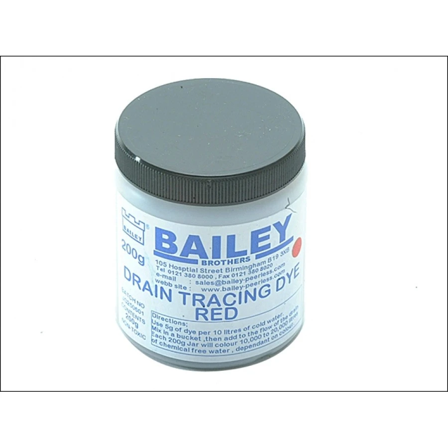 Bailey 3590 Drain Tracing Dye - Red 3 Bailey 3590 Drain Tracing Dye - Red