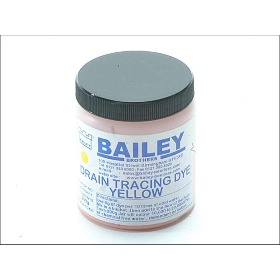 Bailey 3591 Drain Tracing Dye - Yellow 3 Bailey 3591 Drain Tracing Dye - Yellow