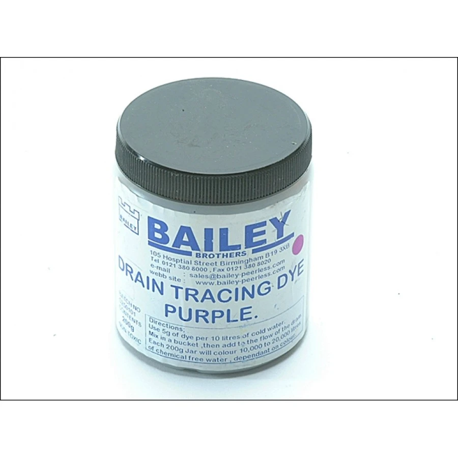 Bailey 3592 Drain Tracing Dye - Purple 3 Bailey 3592 Drain Tracing Dye - Purple