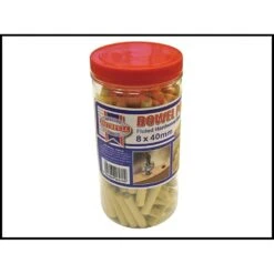 Faithfull Wood Dowels Fluted 40 X 8mm (Tub 150)