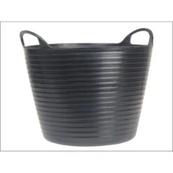 Faithfull Heavy-Duty Polyethylene Flex Tub 28 Litres Black
