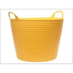 Faithfull Heavy-Duty Polyethylene Flex Tub 28 Litres Yellow