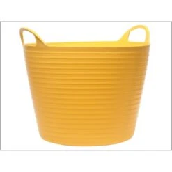 Faithfull Heavy-Duty Polyethylene Flex Tub 60 Litres Yellow