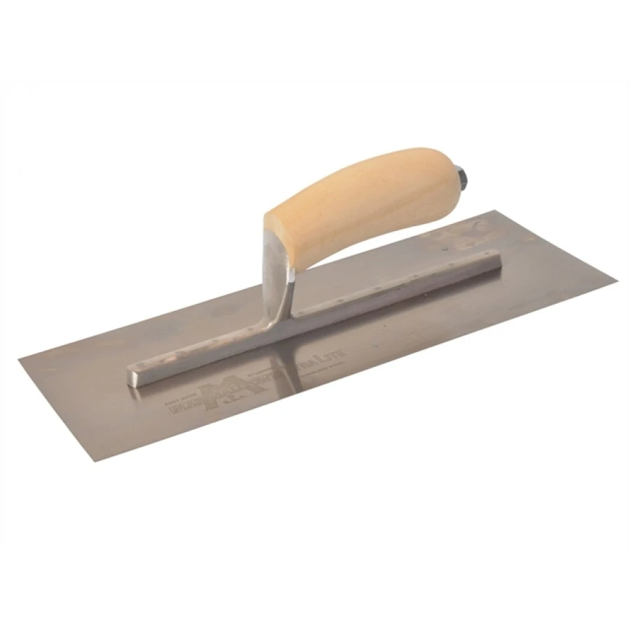 Marshalltown MXS13SS Stainless Steel Finishing Trowel - Wooden Handle 13 X 5in 3 Marshalltown MXS13SS Stainless Steel Finishing Trowel - Wooden Handle 13 X 5in