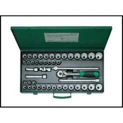 Stahlwille Socket Set 1/2 Inch Drive Bi Hexagon 45 Piece AF / Metric